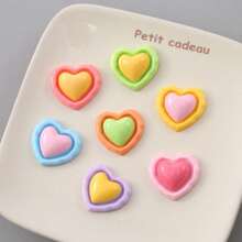 New Two Tone Bright Face Love Resin Accessories DIY Hair Clips, Hair Clips, Accessories For Water Cups, Refrigerators, Surface Mounted Accessories