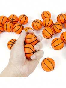 Pelotas antiestrés con diseños de baloncesto en colores vibrantes, de 5/10/15/20 piezas - Juguetes de mano duraderos de poliuretano para relajación (aleatorio)