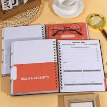 Financial Book, Cash Budget Book, B5 Size, Including Paper Bag, Notebook, Paper House Making, Gratitude, Appreciation And Blessing Plan With Monthly And Activity Flags, Stickers, Etc. Notebook Set (Letter Paper X12/Stickers X4)