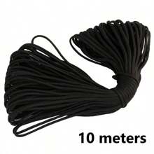 10/50/100M Black Nylon Macrame Cord - Versatile Braided String For Bracelets, Shamballa Rope & Crafts, 0.5-4mm Thickness