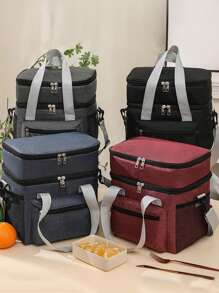 1pc Thickened New Double-Layer Lunch Box Bag Insulation Bag Multifunctional Lunch Bag Outdoor Picnic Preservation Crossbody Ice Pack, Back To School1pc Thickened New Double-Layer Lunch Box Bag Insulation Bag Multifunctional Lunch Bag Outdoor Picnic Preservation Crossbody Ice Pack1pc Thickened New Double-Layer Lunch Box Bag Insulation Bag Multifunctional Lunch Bag Outdoor Picnic Preservation Crossbody Ice Pack, Back To School