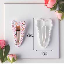 1 Stück/3 Stücke Welliges Design Haarclip Weiche Ton Form, Große Haaraccessoire Modellierton Ausstecher DIY Geschenk Bastelwerkzeug
