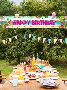 Hawaiian Birthday Party Supplies Aloha Luau Party Banner ,78*13in Tropical Flamingo Party Decorations Large Yard Sign Background For Luau Party Birthday Party Indoor Outdoor Decorations