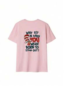 Camiseta con eslogan genial, camiseta de cuello redondo con estampado gráfico para niña preadolescente de manga corta, para estudiantes jóvenes, verano