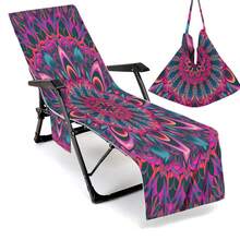 Funda plegable para silla de playa que se puede doblar en una bolsa de hombro, con bolsillos a los lados para guardar gafas y teléfono. Adecuado para silla de playa, toalla, tumbona de piscina. Práctico para llevar accesorios de viaje y artículos de playa - Multicolor - Ver 21