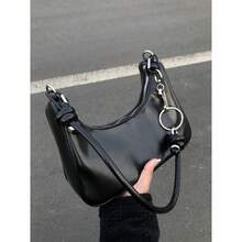 Women Fashion Backpacks - ■黑色包包+肩帶■ - 查看 4