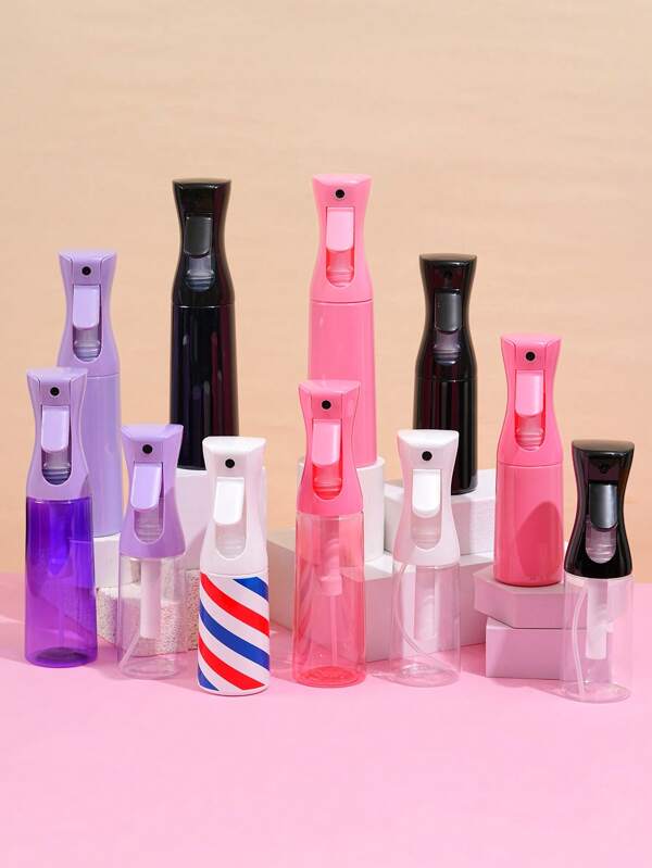 200ml/300ml Empty Spray Bottle, Fine Mist Continuous Sprayer For Hair Styling, Refillable Water Spray Bottle For Skin Care, Pet Shower, Plants, Travel, Ironing And Cleaning,Hair Tools,Hair Products And Accessories For Barber Salon Beauty Travel Essentials