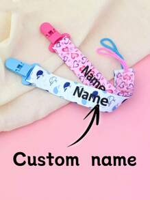 1pc Personalized Pacifier Clip With Name, High-Quality Fabric, Is Its First Criterion. The Selection Of Materials, And Harmless, Every Detail Has Been Strictly Polished, Multi-Functional, Ornamental, Letter, Stylish, Modern, Colorful, Cute, Adorable, Casual, Custom, Personalised, Unique, Customized, Ideal Gifts For Him, Ideal Gifts For Her,Kids,Urban Gala