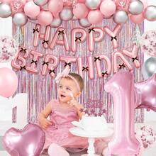 1pc Pink Foil Balloon For Birthday Party Decor