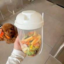 2pack,1000ml/33.8oz, Salad Cup, Salad Shaker, Plastic Healthy Salad Container (With Fork), Salad Dressing Rack, Picnic Lunch Breakfast Salad Cup, Kitchen Supplies, Kitchen Gadgets, Back To School Supplies 1000ml/33.8oz