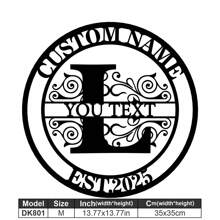 1 Fine Metal Art Logo - Personalized Last Name Logo, Name Design, Home Decoration With Custom Initials Thumbnail, Classic Style, Durable Wall-Mounted Wall Art Decoration For Theme Parties, Perfect Heartfelt Gifts For Friends And Family, Customizable Wedding Gifts.,Multi-Functional,Durable,Ornamental,Reusable,Exquisite,Stylish,High-Quality,Colorful,Modern,Custom,Personalized,Unique,Home Decor,Home Decor