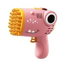 Máquina de Bolhas de Dinossauro Manual com 40 Orifícios, Brinquedo Automático de Pistola de Bolhas, Decoração para Eventos de Casamento ao Ar Livre, Lembrancinhas para Festa de Aniversário, Brincadeira de Água ao Ar Livre, Brinquedos de Natal, Sem Líquido de Bolhas, Sem Pilha