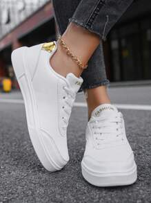 Men's Fashion Casual Shoes, Outdoor Sports Shoes For Teenagers, Lightweight & Comfortable Soft-Sole Campus Sneakers, Skateboard Shoes With Random Print, Casual/Preppy/Business Commuting Glitter Shoes, Campus Leisure Shoes, Sports Running Shoes Suitable For Weddings, Parties, Office, Home, Gym, Outdoor, All Seasons
