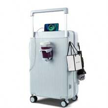 New Wide Handle Large Capacity Fashion Password Multi-Functional Trolley Luggage, Durable Large Capacity Suitcase With Computer Pocket, Spinner Wheels, And TSA Lock, Suitable For Business Travel, Men And Women, A Great Gift