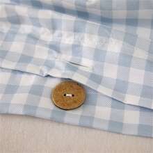 2 件透气聚酯纤维枕头：可机洗、干洗、快干，带有别致的纽扣细节（仅两个枕套） - 淺藍 - 查看 9