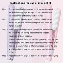 1 pieza Mini Plancha plana enchufable, con múltiples estilos y opciones de color para cabello liso, flequillo, 2 en 1 para rizar y alisar, herramienta de peinado para el uso en dormitorio y hogar