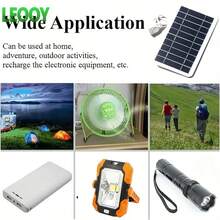 leooy 6W Portable Solar Panel Charger, Waterproof USB Power Source For Outdoor Traveling And Camping, With Magnetic Material, Solar Powered, Compatible With Phones, Flashlights, Fans