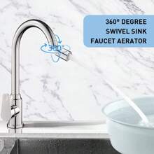 360 Degree Kitchen Sink Water Dragon Hair Frother, Compatible With Universal Models, Multifunctional Rotating Large Angle Kitchen Faucet Accessories, Faucet Replacement Parts, Stainless Steel Alloy