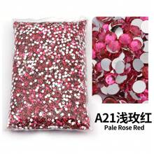 2mm, 3mm, 4mm, 5mm, 6mm Bulk Pack Non-Hotfix Resin Flat Bottom Rhinestones Crystal Nail Studs DIY