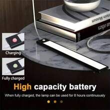 1 Stück Schranklicht mit Bewegungssensor, 3-Farbton dimmbare LED Nachtbeleuchtung, wiederaufladbare Wandleuchte, magnetische Kleiderschrankbeleuchtung, kabellose Beleuchtung für Küche, Treppe, Kleiderschrank, Arbeitszimmer