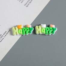 6pcs Cartoon Ombre Gradient Letter "HAPPY" Refrigerator Magnet Stickers, Decorative Adhesive Memo For Birthday Party, Wedding, Holiday, Office, Kitchen, Appliances