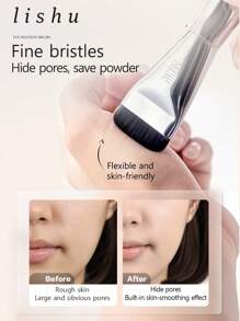 lishu Foundation Brush,No Streaks And No Waste Foundation, Flat Top Foundation Brush With Flat Angled Design, Perfect Finish, Beginner-Friendly