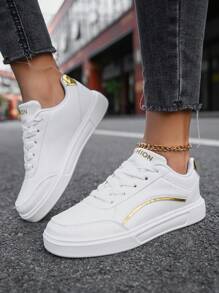Men's Fashion Casual Shoes, Outdoor Sports Shoes For Teenagers, Lightweight & Comfortable Soft-Sole Campus Sneakers, Skateboard Shoes With Random Print, Casual/Preppy/Business Commuting Glitter Shoes, Campus Leisure Shoes, Sports Running Shoes Suitable For Weddings, Parties, Office, Home, Gym, Outdoor, All Seasons