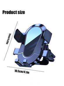 1pc Universal Car Air Vent Phone Holder, New Model Car Phone Mount Clip Holder - Black - View 6