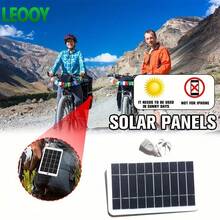 leooy 6W Portable Solar Panel Charger, Waterproof USB Power Source For Outdoor Traveling And Camping, With Magnetic Material, Solar Powered, Compatible With Phones, Flashlights, Fans