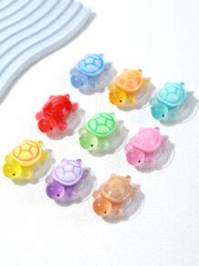 1/3 piezas Soporte de agarre de teléfono con diseño de tortuga colorida y brillante en la oscuridad, diseño de animal marino de dibujos animados 3D, cómodo soporte de escritorio, 2 en 1 adhesivo y soporte, ABS+Silicona, se adapta a la mayoría de los teléfonos