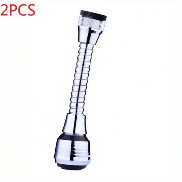 2pcs 360° Rotatable Faucet Aerator, Dual Mode High Pressure Water-Saving Faucet Extension, Plastic Anti-Splash Faucet Sprayer Attachment, No Electricity Required, Bathroom Accessories