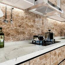 Self-Adhesive Textured Marble Pattern PVC Wallpaper Roll - Detachable Waterproof Wall Sticker For Kitchen Countertop, Bathroom, Tabletop, And Wall Decor - Multicolor - View 5