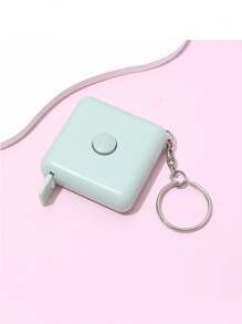 1 pièce Règle carrée automatique de style nordique, de couleur bonbon, mini mètre à ruban petit pour mesurer les vêtements. Mètre à ruban petit de 1,5 mètres avec corde de suspension, mesure automatique de la rétractation, trois circonférences, mètre à mesurer souple, mesures métriques et impériales, multifonctionnel pour la mesure de la longueur, usage de bureau