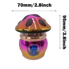 Large Metal Mushroom Tobacco Grinder Zinc Alloy 4-Layer Manual Gradual Powder Grinding Machine Crusher Mortar Pestle Herb Grinder Accessory Tool Gift - Mushroom - View 12