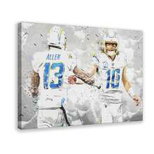 Justin Herbert Keenan Allen Poster Frame 24*36inch Canvas Poster Wall Art For Bedroom Decor Bar Office Room Decor Gift - Beige - View 1