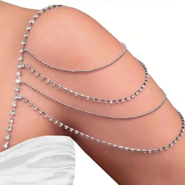 1pc Elegant Bridal Wedding Crystal Shoulder Strap Dress Accessory