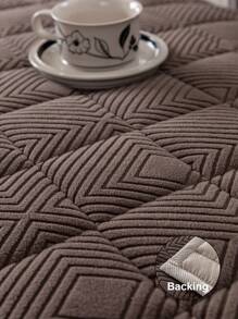 1pc Quilted Plush Sofa Cover, Solid Color Nordic Style Thickened 3D Design Couch Cover, Anti-Slip Anti-Scratch Sofa Protector For Living Room, Bedroom, Study Room, Fits 1, 2, 3, 4 Seater Sofa With Armrests And Backrest