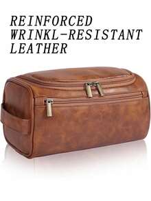 حقيبة يد رجالية مخصصة قطعة واحدة، تخزين سفر موضة عالية الجودة ومتينة، مناسبة للسفر والعناية الشخصية والعناية بالجمال، طقم جلد مقاوم للماء، هدية للرجال