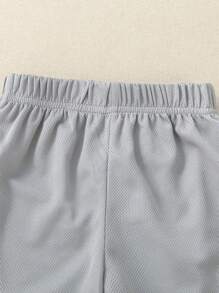 Conjunto de 4 pantalones cortos de verano para niños, de secado rápido y transpirables, con estilo de béisbol, adecuados para deportes, juegos y uso casual diario