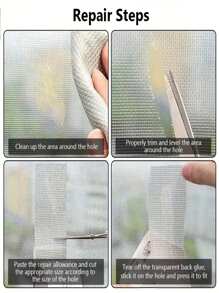 Screen Repair Tape - Self-Adhesive Grid, Durable And Easy To Repair - Mosquito Net Can Prevent Insects - Cover Holes And Tears - Repair Screen Patches