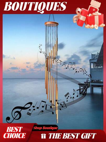 Outdoor Wind Chimes, Lucky Wind Chimes, Classic Wind Chimes, Aluminum Tube Wind Chimes, Melodic Wind Chimes, Country Garden Patio Home Decor Music Wind Chimes, Dachshund Pattern, Room Decor, Home Decor