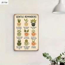 1PC Gentle Reminders Tin Sign, Motivational Quotes, You Deserve To Be Heard, Your Feelings Are Valid, Inspirational Wall Art, Perfect For Bedroom, Office, Or Living Room, Positive Energy Decor, 8x12 Inches / 20x30 Cm - 8x12吋/20x30公分-1件 - 查看 2