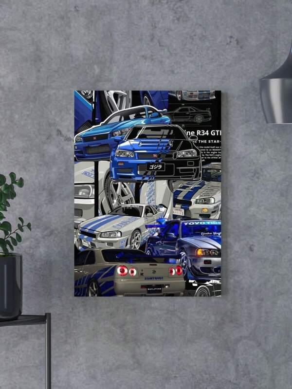 Placa/Quadro Decorativo Carros Corrida Velozes