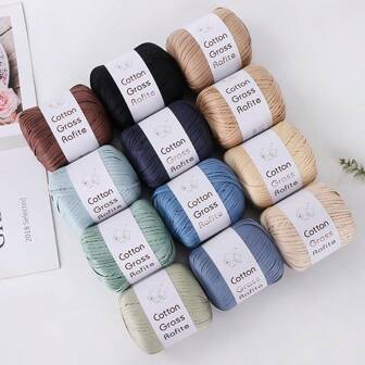 1 Roll 70g Cotton Straw Line, DIY Handicrafts For Bags, Shoes, Handmade Items
