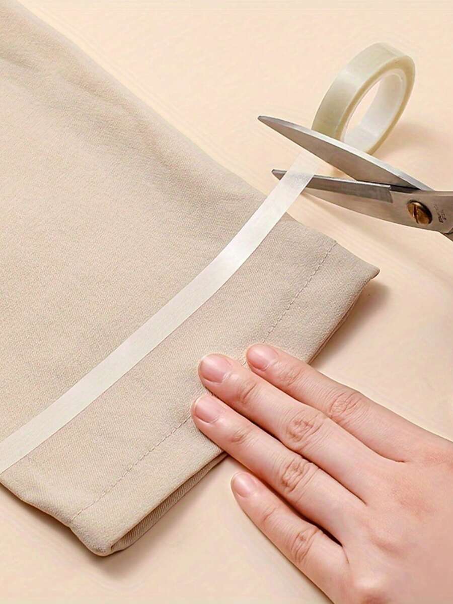 Double-Sided Adhesive Hem Tape For Fabric, 5m Roll - Easy No-Sew Hemming Strip, White, Waterproof, Iron-Free Pants & Clothing Hemming Tape - Multicolor - View 1