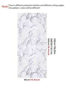 1 件复古高光大理石图案白色和灰色自粘墙纸，适用于家居装饰、橱柜、桌子、椅子、房间背景、翻新 - 彩色 - 查看 5