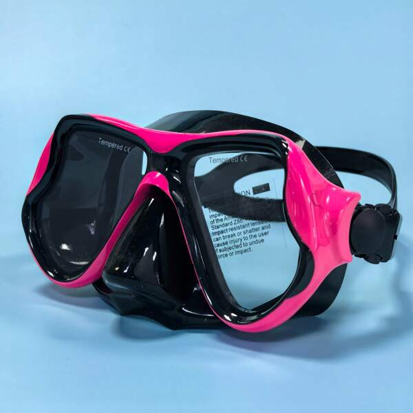 1 Stück Erwachsenen Tauchermaske, wasserdicht, Schnorcheln, Wassersport, mehrere Farboptionen, große Flüssigsilikonstruktur, gehärtetes Glaslinse Schwimmbrille