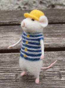 Small Fur Beans Felt Poke Wrong Diy Handmade Material Package Making Doll Ornament Pendant Small Animal Mouse