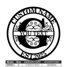 1 Fine Metal Art Logo - Personalized Last Name Logo, Name Design, Home Decoration With Custom Initials Thumbnail, Classic Style, Durable Wall-Mounted Wall Art Decoration For Theme Parties, Perfect Heartfelt Gifts For Friends And Family, Customizable Wedding Gifts.,Multi-Functional,Durable,Ornamental,Reusable,Exquisite,Stylish,High-Quality,Colorful,Modern,Custom,Personalized,Unique,Home Decor,Home Decor