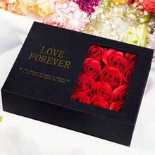 1pc Ins Style Rose Gift Boxes (Jewelry Not Included), Rose Material, Gift Box Material Is And Paper, Can Be Matched With Various Jewelry, Ins Style, Light Luxury, High-End, Gift Box Suitable For Home Decoration, Wedding Gifts, Wedding Anniversary Gifts, Girlfriend Gifts, Mother's Day Gifts.